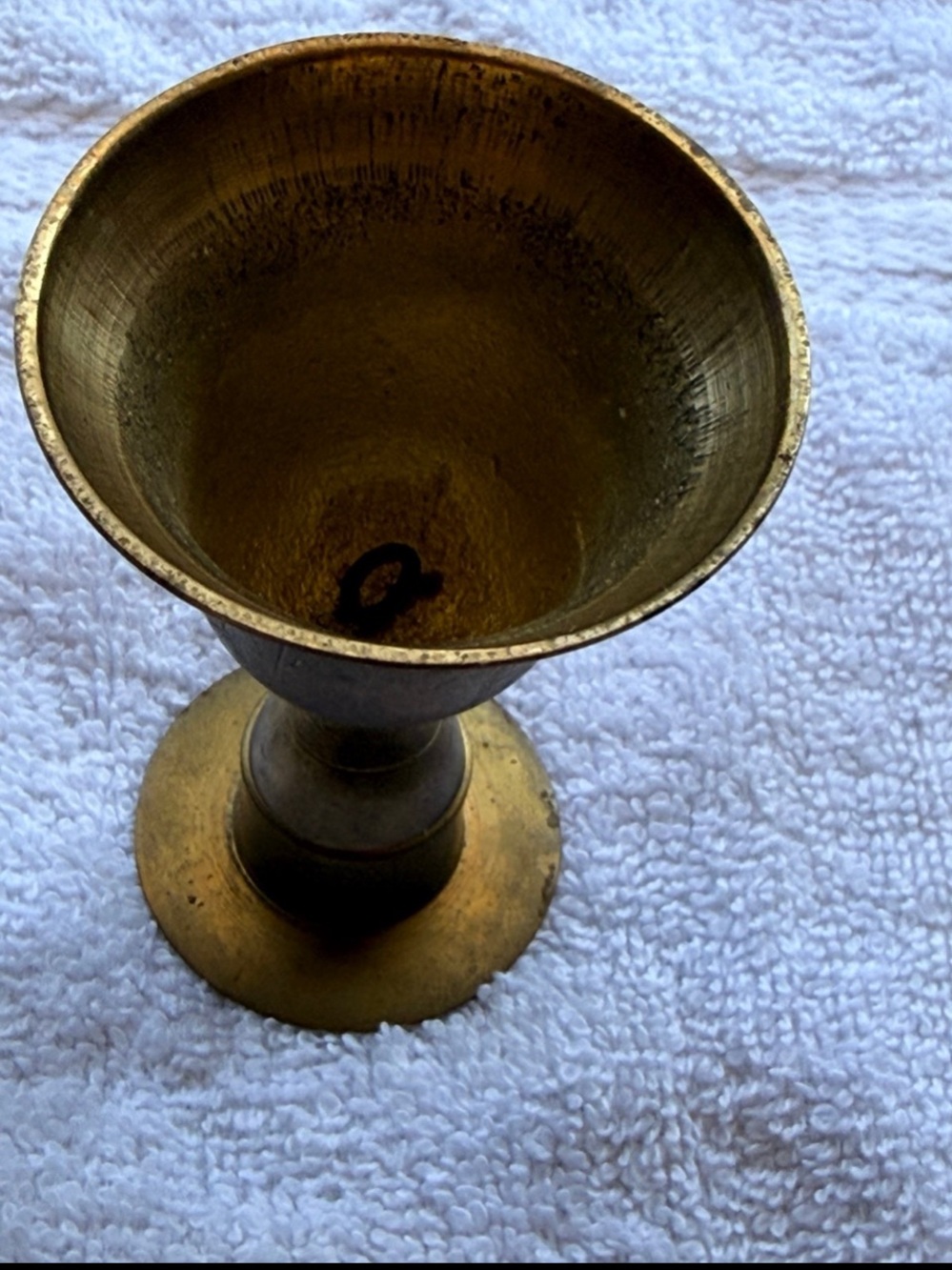 Imported Vintage Hand-Engraved Brass Candlestick Holder – 9.5” Tall - Picture 6 of 11
